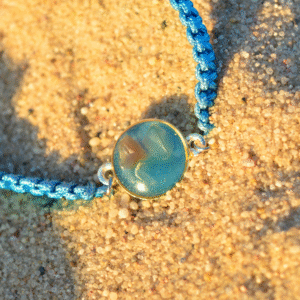 Oko Wędy - słowiańska bransoletka z kamieniem w żywicy